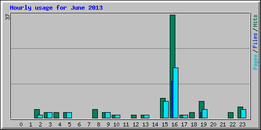 Hourly usage for June 2013